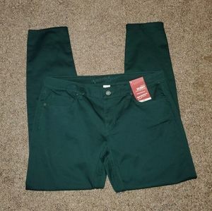 Dark emerald green jean